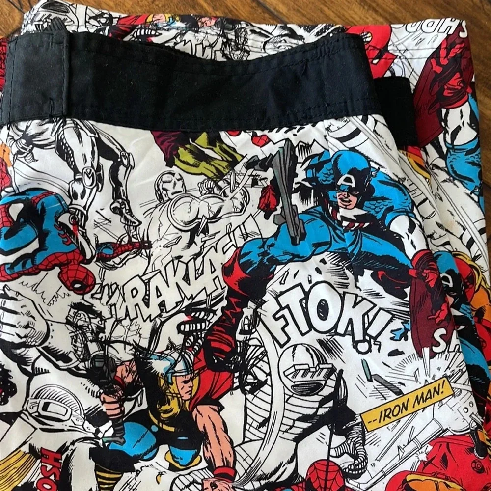 Marvel Men  Classic Comics Allover Print Swimming shorts Trunks Surf beach - Picture 12 of 14